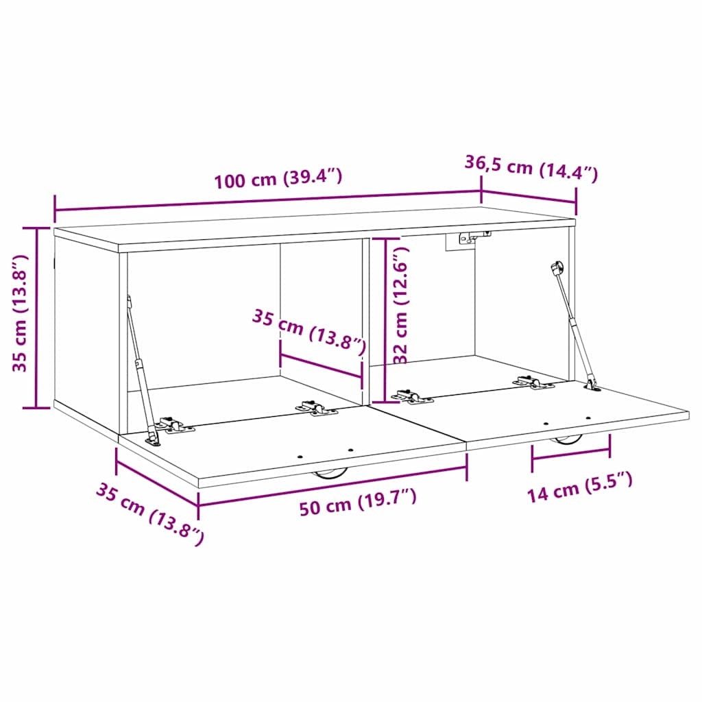 879561 11 Dulap de perete Lemn vechi 100 x 36.5 x 35 cm Lemn compozit Dulap de perete Lemn vechi 100 x 36.5 x 35 cm Lemn compozit - imagine 11