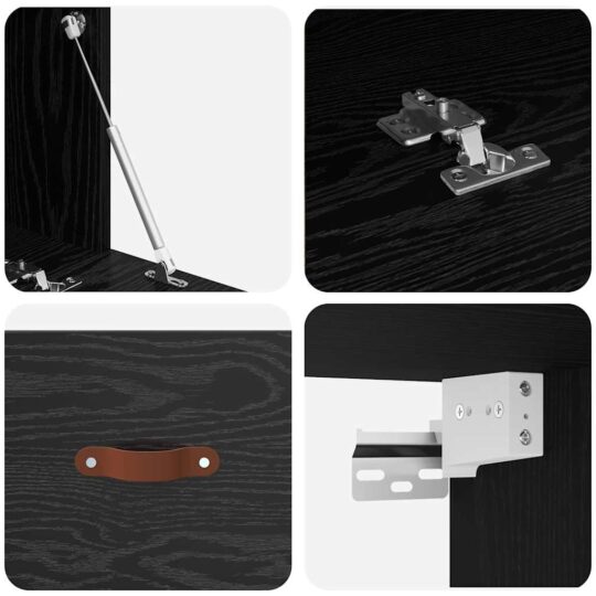 879563 9 Dulap de perete Stejar negru 100 x 36.5 x 35 cm Lemn compozit 879563 9