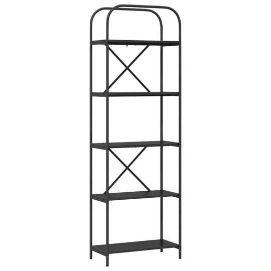 879851 2 Raft pentru cărți Stejar negru 60 x 30 x 183 cm Lemn compozit 879851 2