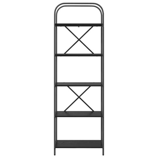 879851 5 Raft pentru cărți Stejar negru 60 x 30 x 183 cm Lemn compozit 879851 5