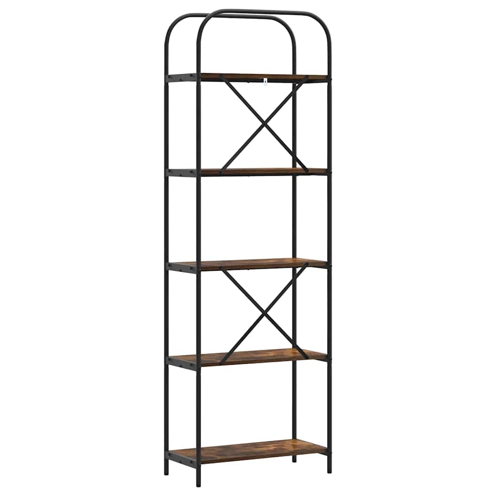 879853 7 Raft pentru cărți Stejar afumat 60 x 30 x 183 cm Lemn compozit Raft pentru cărți Stejar afumat 60 x 30 x 183 cm Lemn compozit - imagine 7