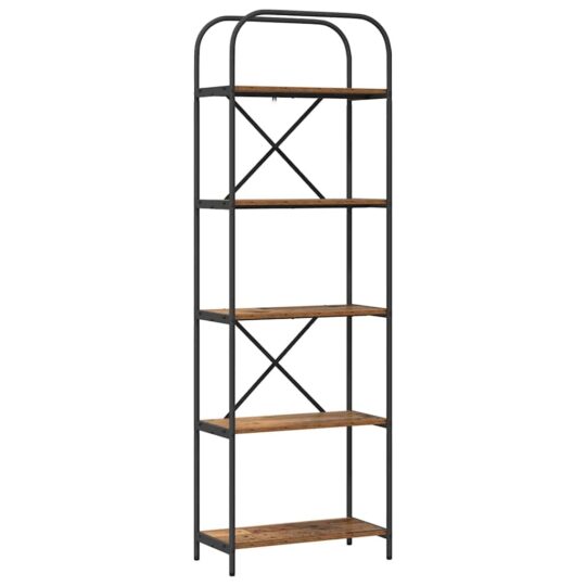 Alternative view of Raft pentru cărți Lemn vechi 60 x 30 x 183 cm Lemn compozit