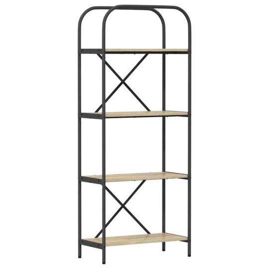 879858 2 Raft pentru cărți Stejar sonoma 60 x 30 x 146 cm Lemn compozit 879858 2