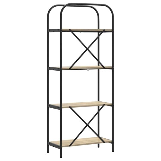 879858 7 Raft pentru cărți Stejar sonoma 60 x 30 x 146 cm Lemn compozit 879858 7