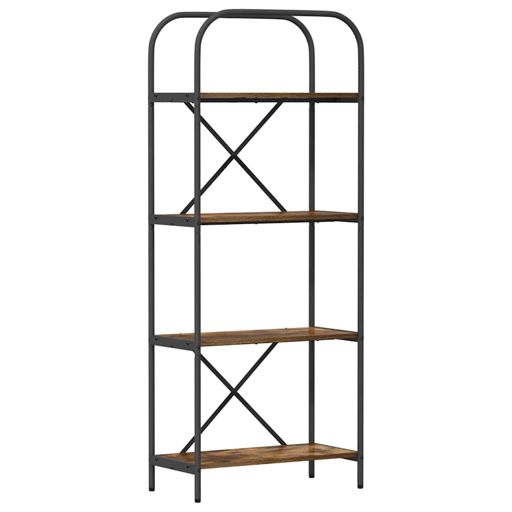 879859 2 Raft pentru cărți Stejar afumat 60 x 30 x 146 cm Lemn compozit Raft pentru cărți Stejar afumat 60 x 30 x 146 cm Lemn compozit - imagine 2