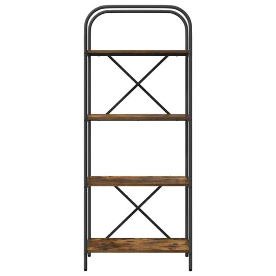 879859 5 Raft pentru cărți Stejar afumat 60 x 30 x 146 cm Lemn compozit 879859 5