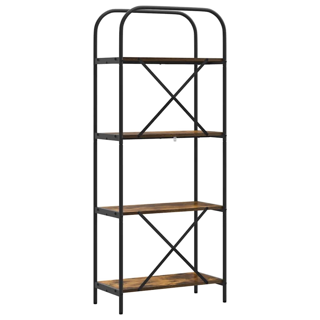 879859 7 Raft pentru cărți Stejar afumat 60 x 30 x 146 cm Lemn compozit Raft pentru cărți Stejar afumat 60 x 30 x 146 cm Lemn compozit - imagine 7