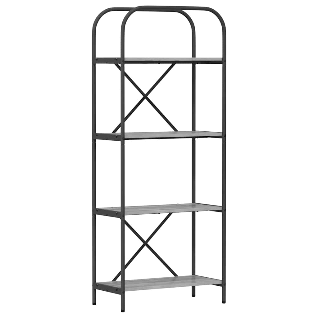 879860 2 Raft pentru cărți sonoma gri 60 x 30 x 146 cm Lemn compozit Raft pentru cărți sonoma gri 60 x 30 x 146 cm Lemn compozit - imagine 2