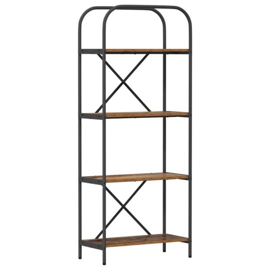 879861 2 Raft pentru cărți Lemn vechi 60 x 30 x 146 cm Lemn compozit 879861 2