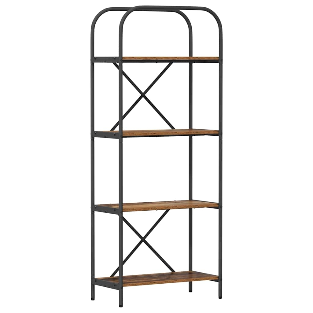 879861 2 Raft pentru cărți Lemn vechi 60 x 30 x 146 cm Lemn compozit Raft pentru cărți Lemn vechi 60 x 30 x 146 cm Lemn compozit - imagine 2