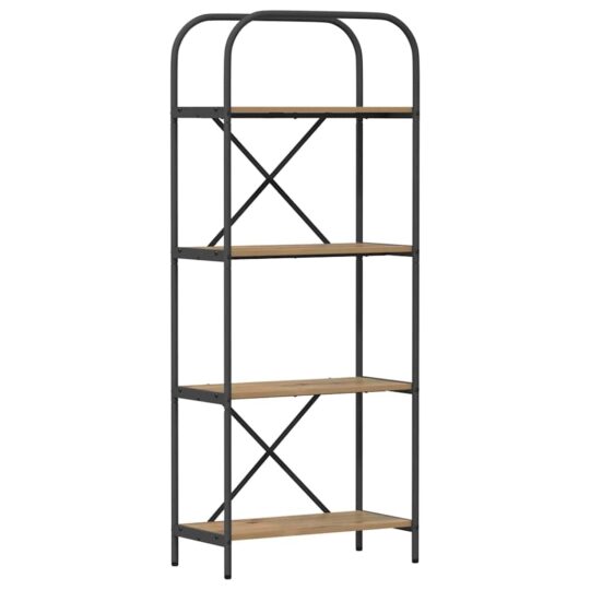 879862 2 Raft pentru cărți stejar artizanal 60 x 30 x 146 cm 879862 2