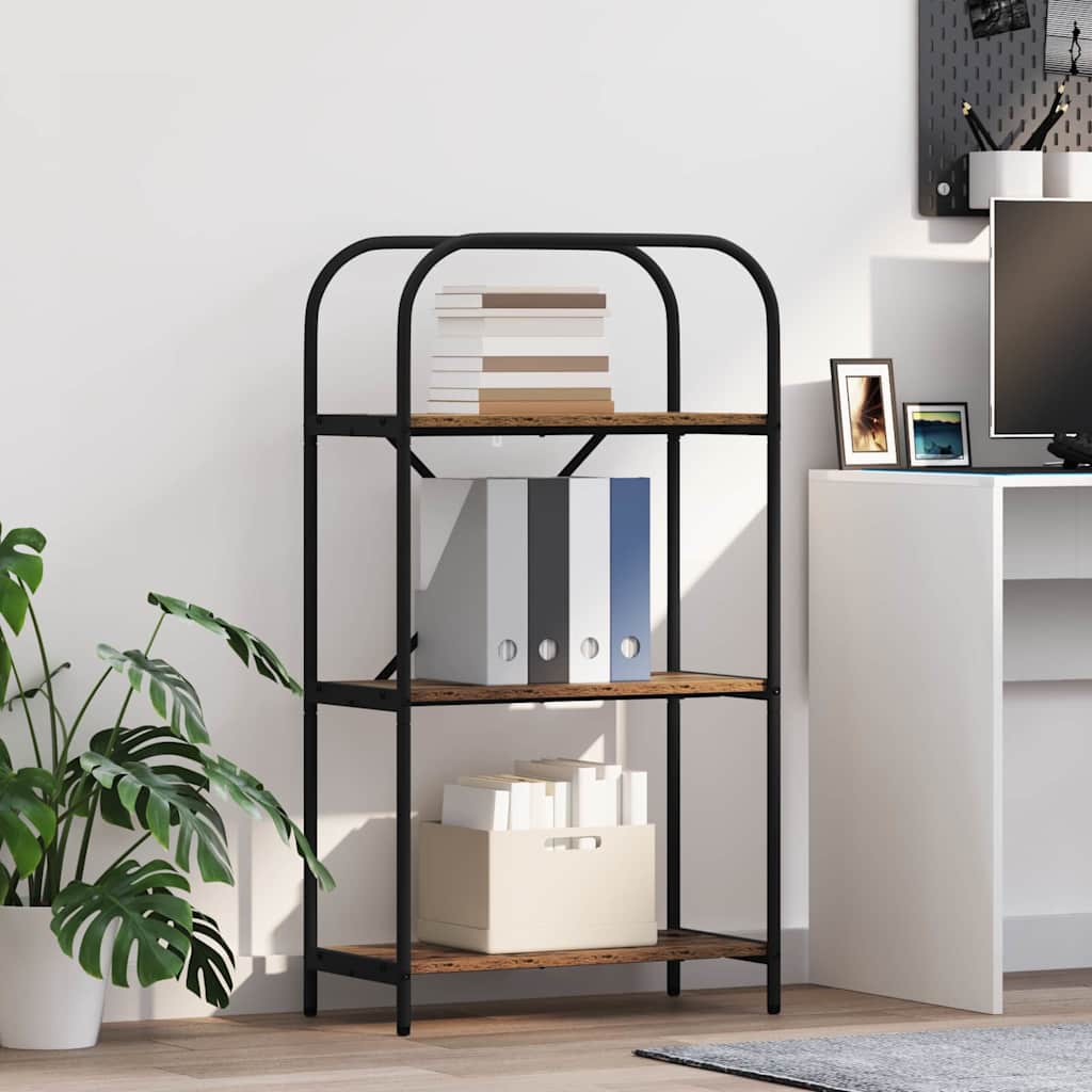 879867 1 Raft pentru cărți Lemn vechi 60 x 30 x 109 cm Lemn compozit Raft pentru cărți Lemn vechi 60 x 30 x 109 cm Lemn compozit