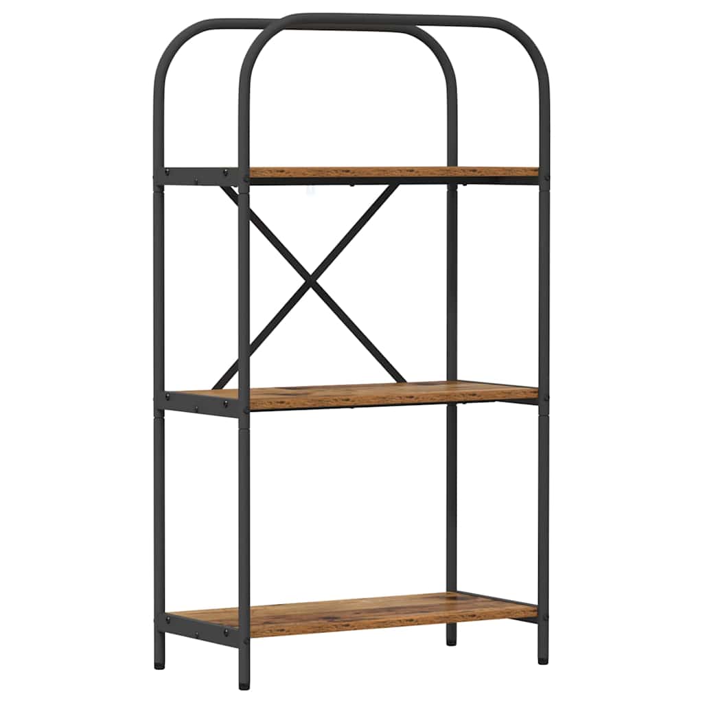 879867 2 Raft pentru cărți Lemn vechi 60 x 30 x 109 cm Lemn compozit Raft pentru cărți Lemn vechi 60 x 30 x 109 cm Lemn compozit - imagine 2