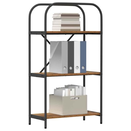 879867 3 Raft pentru cărți Lemn vechi 60 x 30 x 109 cm Lemn compozit 879867 3