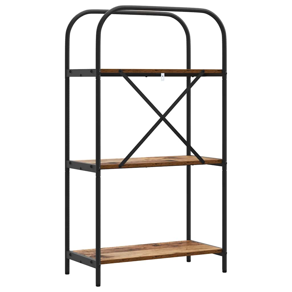 879867 7 Raft pentru cărți Lemn vechi 60 x 30 x 109 cm Lemn compozit Raft pentru cărți Lemn vechi 60 x 30 x 109 cm Lemn compozit - imagine 7