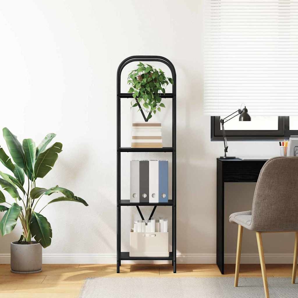 879875 4 Raft pentru cărți Stejar negru 40 x 30 x 146 cm Lemn compozit Raft pentru cărți Stejar negru 40 x 30 x 146 cm Lemn compozit - imagine 4