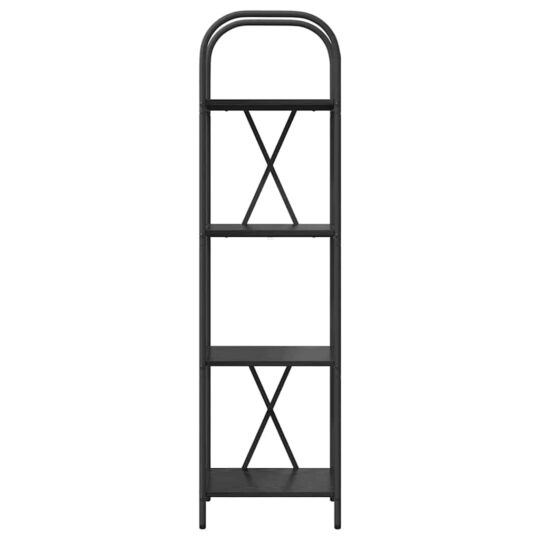 879875 5 Raft pentru cărți Stejar negru 40 x 30 x 146 cm Lemn compozit 879875 5