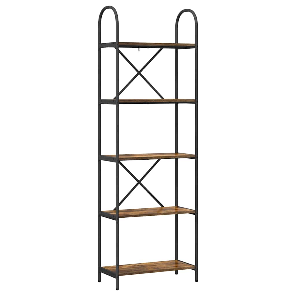 879907 2 Raft pentru cărți Stejar afumat 60 x 30 x 183 cm Lemn compozit Raft pentru cărți Stejar afumat 60 x 30 x 183 cm Lemn compozit - imagine 2