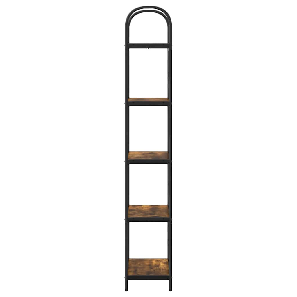 879907 6 Raft pentru cărți Stejar afumat 60 x 30 x 183 cm Lemn compozit Raft pentru cărți Stejar afumat 60 x 30 x 183 cm Lemn compozit - imagine 6