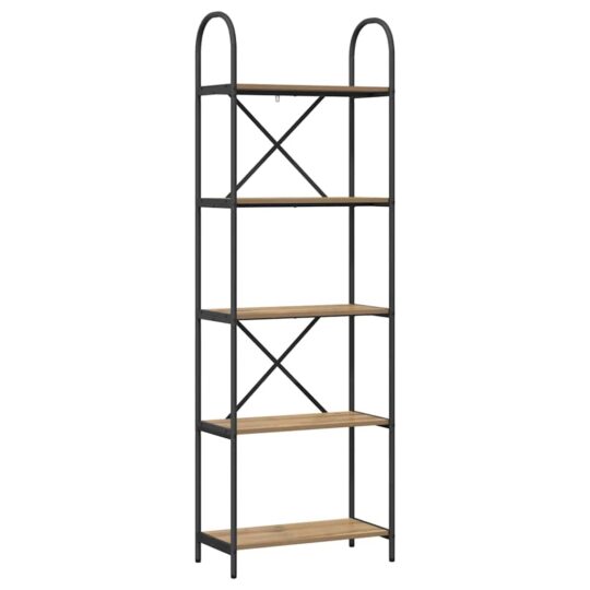 Alternative view of Raft pentru cărți stejar artizanal 60 x 30 x 183 cm