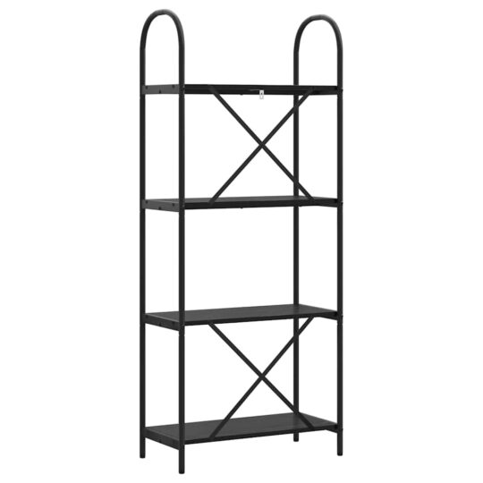 879911 7 Raft pentru cărți Stejar negru 60 x 30 x 146 cm Lemn compozit 879911 7