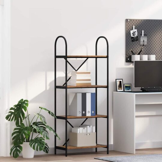 Raft pentru cărți Lemn vechi 60 x 30 x 146 cm Lemn compozit