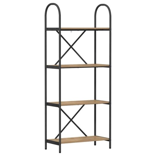 Alternative view of Raft pentru cărți stejar artizanal 60 x 30 x 146 cm