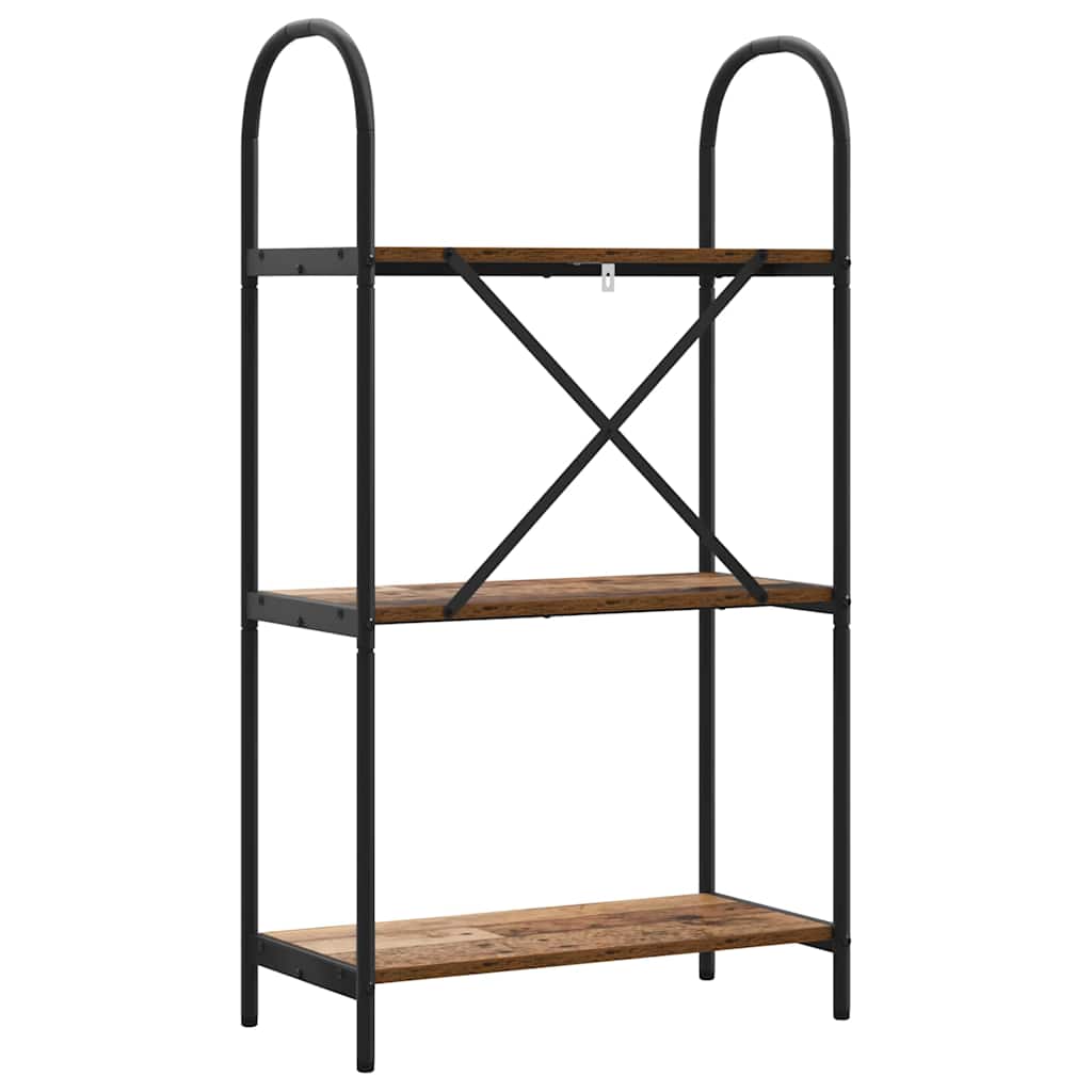 879921 7 Raft pentru cărți Lemn vechi 60 x 30 x 109 cm Lemn compozit Raft pentru cărți Lemn vechi 60 x 30 x 109 cm Lemn compozit - imagine 7