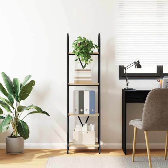 879930 4 Raft pentru cărți Stejar sonoma 40 x 30 x 146 cm Lemn compozit 879930 4