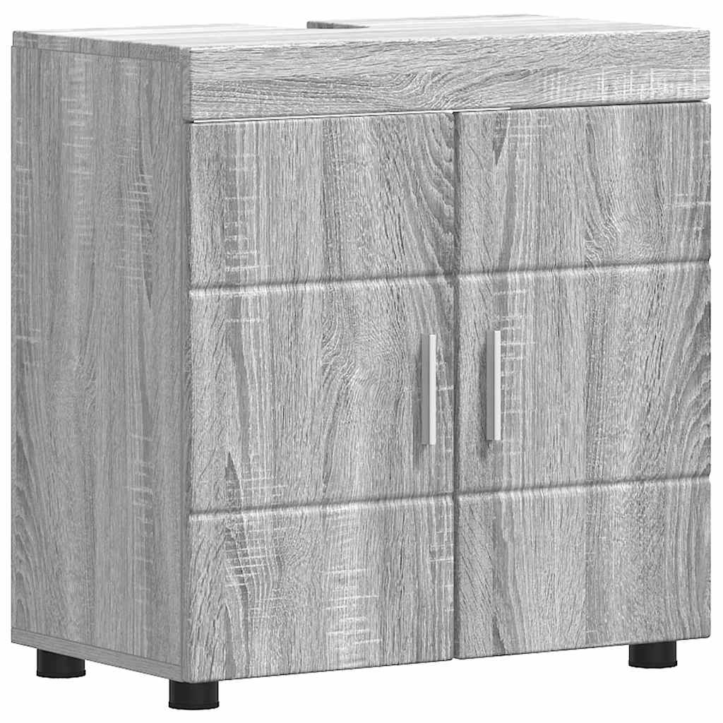 880327 2 Cabinet pentru chiuvetă de baie cu depozitare TULUM sonoma gri Cabinet pentru chiuvetă de baie cu depozitare TULUM sonoma gri - imagine 2