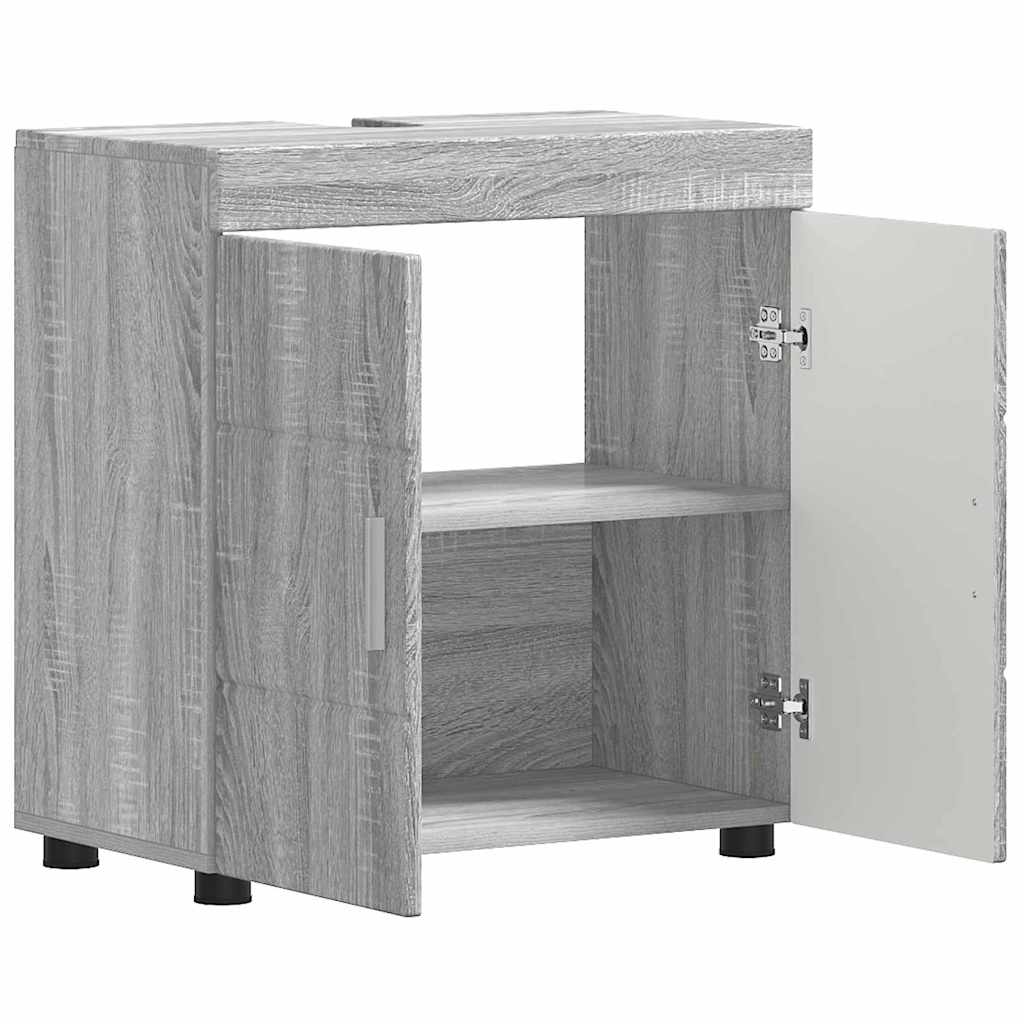 880327 5 Cabinet pentru chiuvetă de baie cu depozitare TULUM sonoma gri Cabinet pentru chiuvetă de baie cu depozitare TULUM sonoma gri - imagine 5