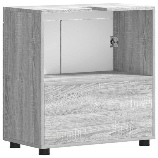 880327 7 Cabinet pentru chiuvetă de baie cu depozitare TULUM sonoma gri 880327 7