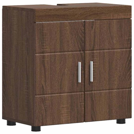 880328 2 Cabinet pentru chiuvetă de baie cu depozitare TULUM Stejar brun 880328 2