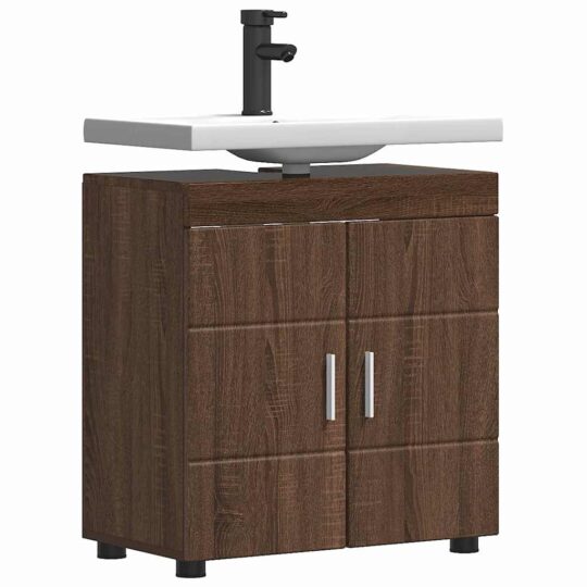 880328 3 Cabinet pentru chiuvetă de baie cu depozitare TULUM Stejar brun 880328 3