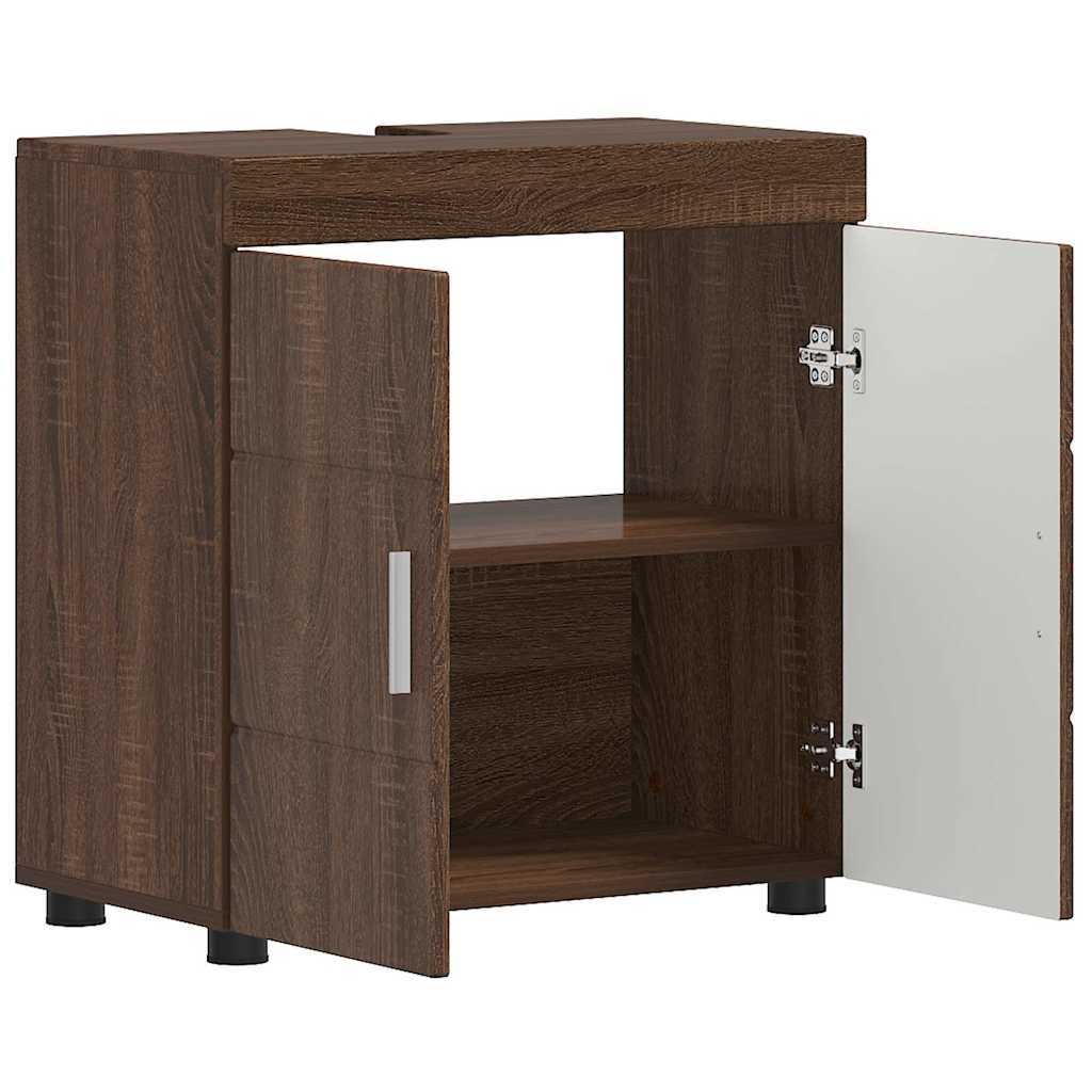 880328 5 Cabinet pentru chiuvetă de baie cu depozitare TULUM Stejar brun Cabinet pentru chiuvetă de baie cu depozitare TULUM Stejar brun - imagine 5