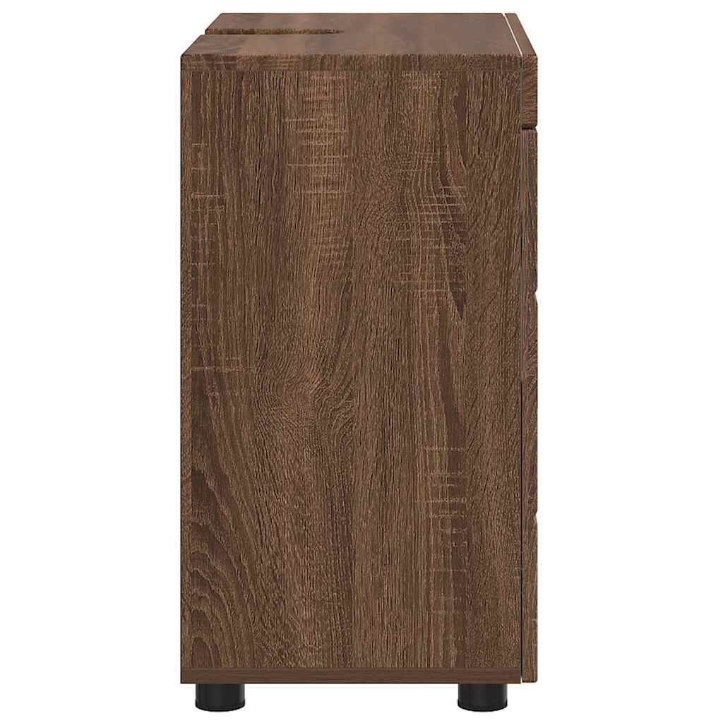 880328 6 Cabinet pentru chiuvetă de baie cu depozitare TULUM Stejar brun Cabinet pentru chiuvetă de baie cu depozitare TULUM Stejar brun - imagine 6