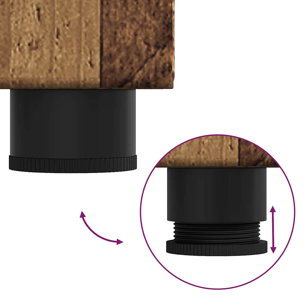 880329 12 Cabinet pentru chiuvetă de baie cu depozitare TULUM Lemn vechi Cabinet pentru chiuvetă de baie cu depozitare TULUM Lemn vechi - imagine 12