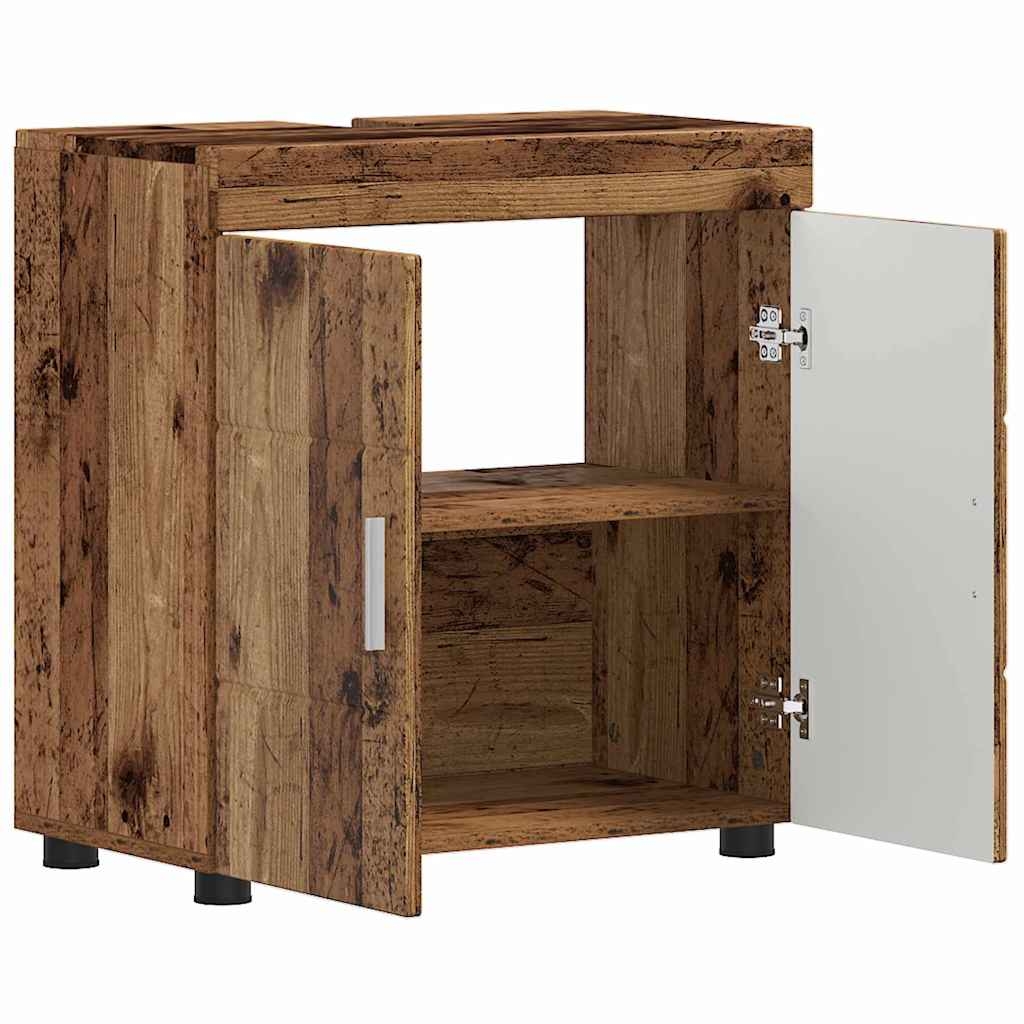 880329 5 Cabinet pentru chiuvetă de baie cu depozitare TULUM Lemn vechi Cabinet pentru chiuvetă de baie cu depozitare TULUM Lemn vechi - imagine 5