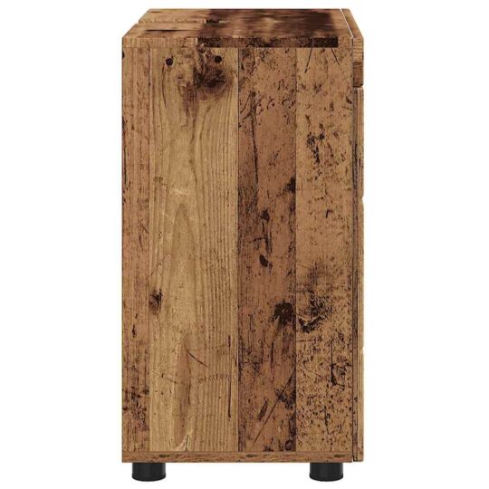 880329 6 Cabinet pentru chiuvetă de baie cu depozitare TULUM Lemn vechi 880329 6