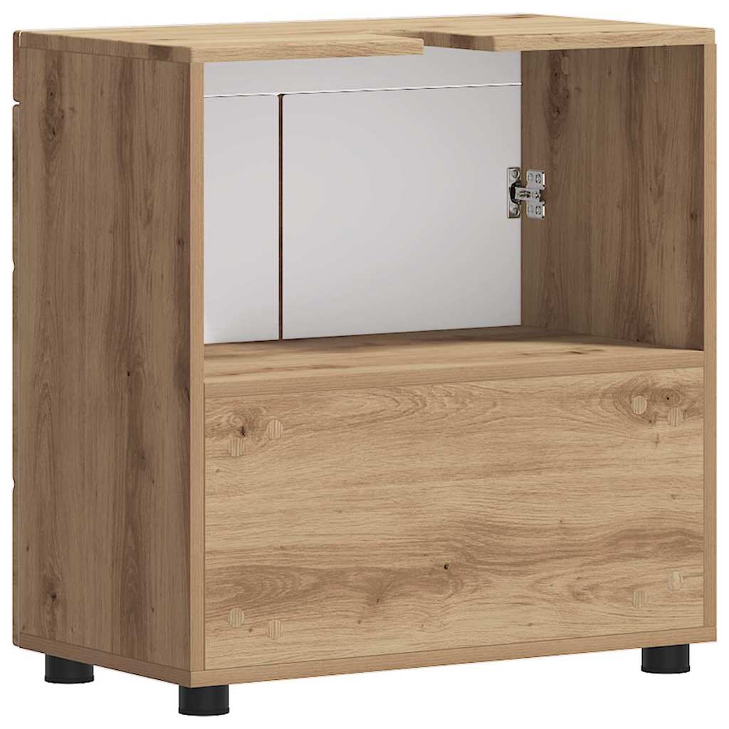 880330 7 Cabinet pentru chiuvetă de baie cu ușă TULUM stejar artizanal Cabinet pentru chiuvetă de baie cu ușă TULUM stejar artizanal - imagine 7
