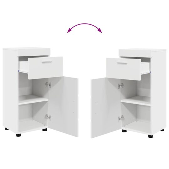 880341 13 Dulap de Baie cu ușă TULUM Alb 37 x 31.5 x 82 cm Lemn compozit 880341 13