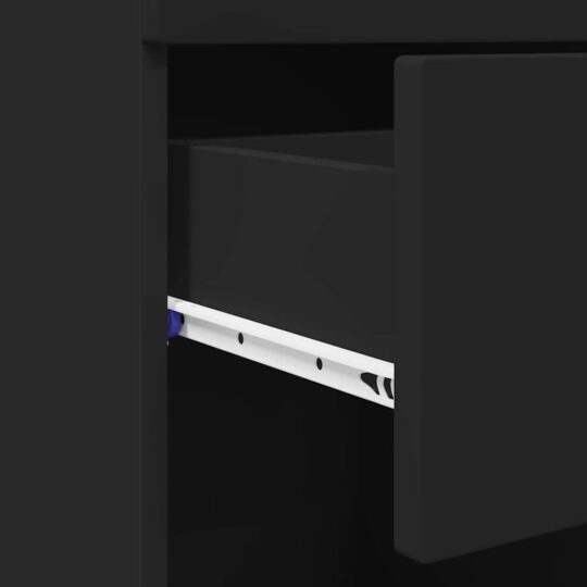 880342 10 Dulap de Baie TULUM Negru 37 x 31.5 x 82 cm Lemn compozit 880342 10