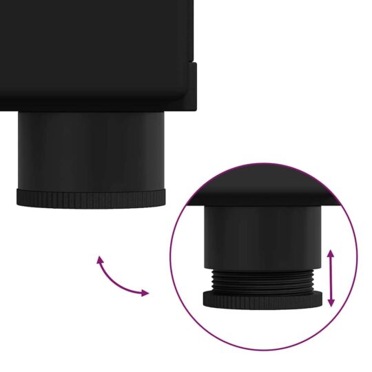 880342 12 Dulap de Baie TULUM Negru 37 x 31.5 x 82 cm Lemn compozit 880342 12