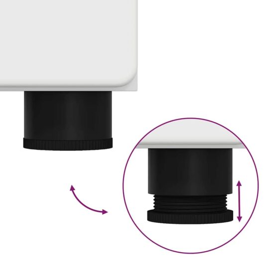 880351 12 Dulap de Baie cu ușă TULUM Alb 37 x 31.5 x 203 cm Lemn compozit 880351 12