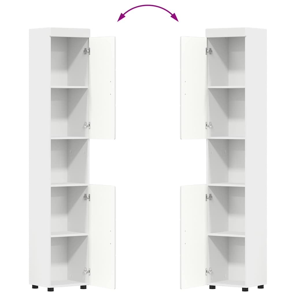 880351 13 Dulap de Baie cu ușă TULUM Alb 37 x 31.5 x 203 cm Lemn compozit Dulap de Baie cu ușă TULUM Alb 37 x 31.5 x 203 cm Lemn compozit - imagine 13