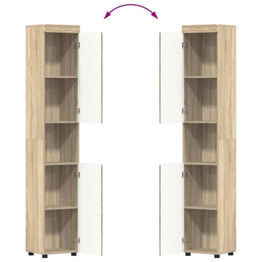 880353 13 Dulap de Baie cu ușă TULUM Stejar sonoma 37 x 31.5 x 203 cm 880353 13