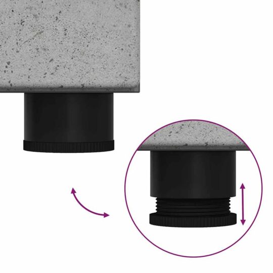 880354 12 Dulap de Baie TULUM Gri beton 37 x 31.5 x 203 cm Lemn compozit 880354 12