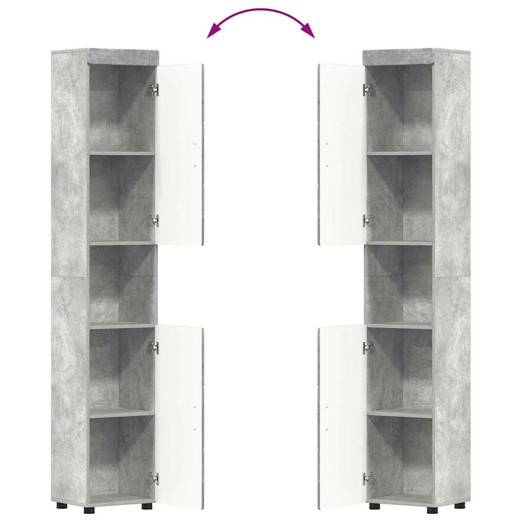 880354 13 Dulap de Baie TULUM Gri beton 37 x 31.5 x 203 cm Lemn compozit Dulap de Baie TULUM Gri beton 37 x 31.5 x 203 cm Lemn compozit - imagine 13