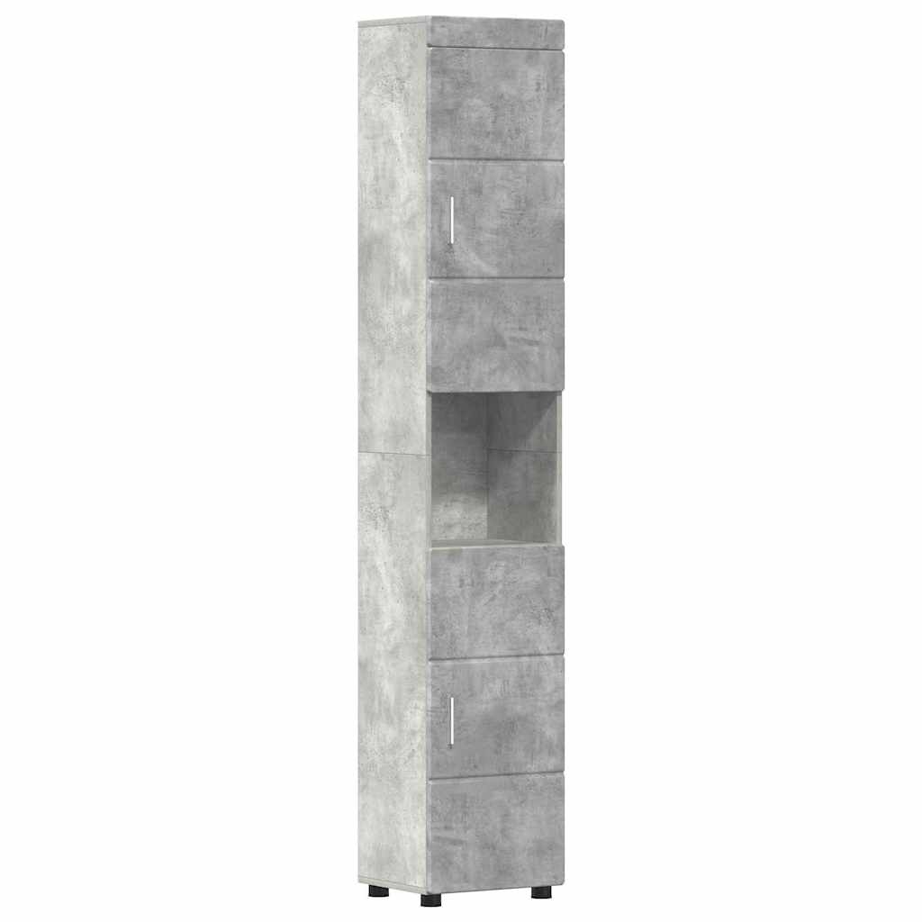 880354 2 Dulap de Baie TULUM Gri beton 37 x 31.5 x 203 cm Lemn compozit Dulap de Baie TULUM Gri beton 37 x 31.5 x 203 cm Lemn compozit - imagine 2