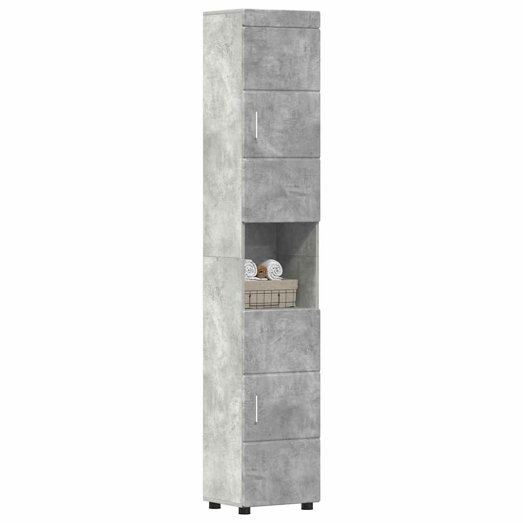 880354 3 Dulap de Baie TULUM Gri beton 37 x 31.5 x 203 cm Lemn compozit Dulap de Baie TULUM Gri beton 37 x 31.5 x 203 cm Lemn compozit - imagine 3